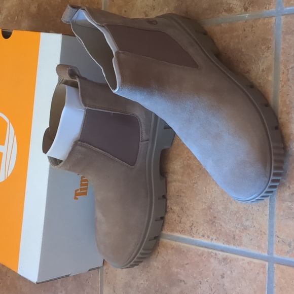 Women's Timberland Greyfield Chelsea Taupe Suede 9 - Picture 3 of 5